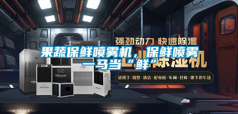 果蔬保鮮噴霧機，保鮮噴霧一馬當“鮮”