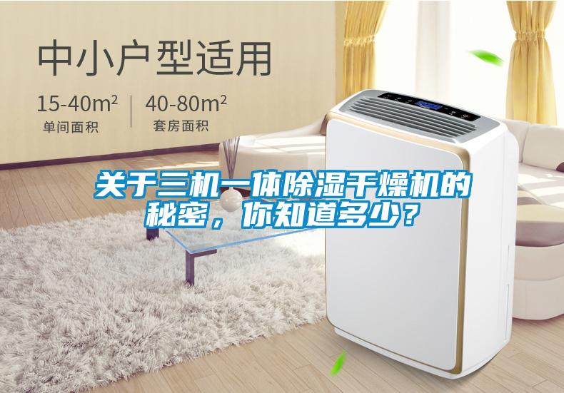 關(guān)于三機一體除濕干燥機的秘密，你知道多少？