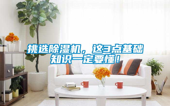 挑選除濕機(jī)，這3點(diǎn)基礎(chǔ)知識(shí)一定要懂！