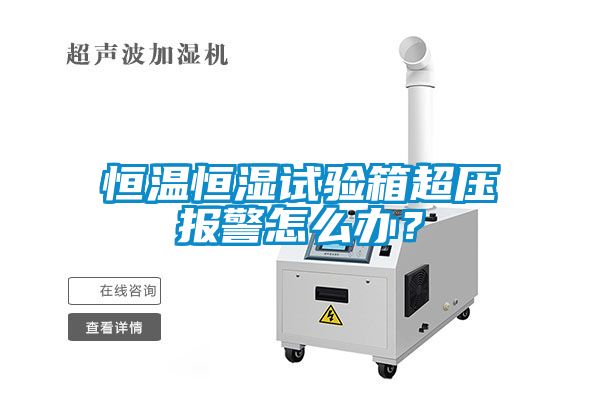 恒溫恒濕試驗箱超壓報警怎么辦？