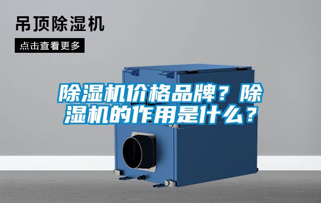 除濕機價格品牌？除濕機的作用是什么？